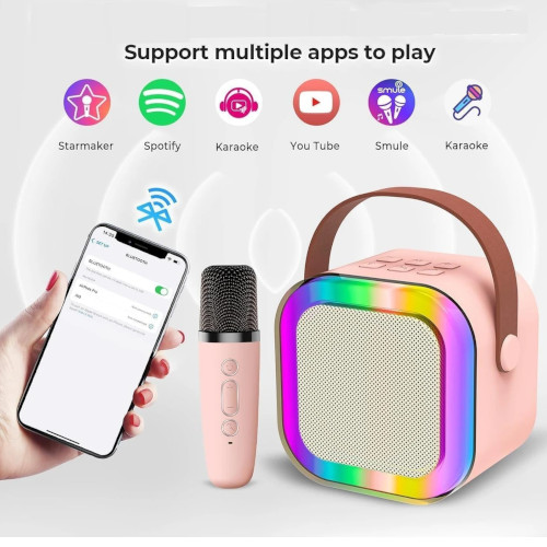 K12 Colorful Karaoke Sound System with Microphone